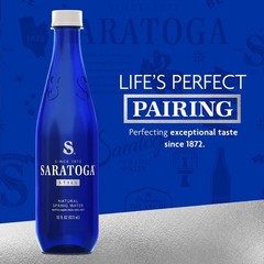 Saratoga Spring Water Still 16 fl oz Bottles 6 Pack Natural Mineral Water
