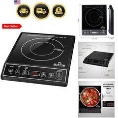 1800W Portable Induction Cooktop Countertop Burner, Black 9100MC/