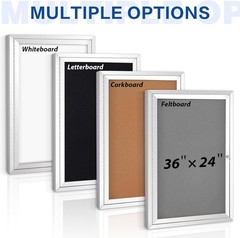 36x24in Weatherproof Outdoor Bulletin Board SWANCROWN
