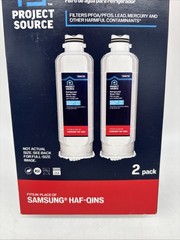 New Project Source Samsung HAF-QINS 3846785 Refrigerator Water Filter 2 Pack QTY
