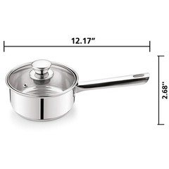 10 Piece Stainless Steel Cookware Set Pots and Pans Kitchen Set