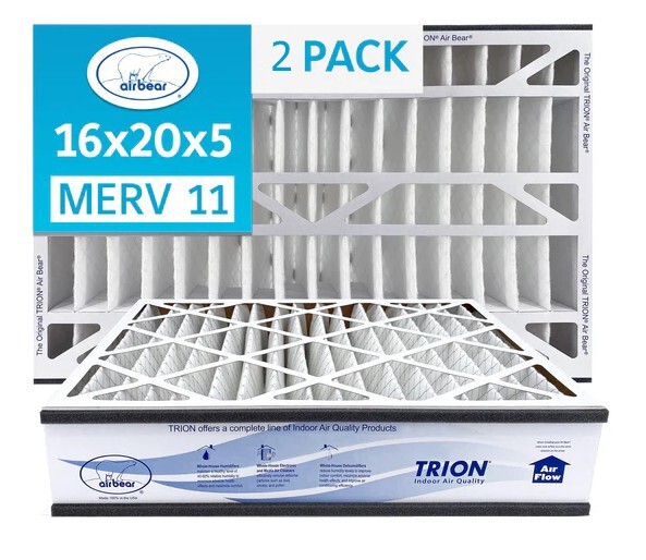 Trion Air Bear 259112-104 (2-Pack) – 16″ x 20″ x 5″ Pleated Air Filter, MERV 11