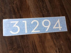 Modern Curb House Number Stencil; 4″, Mid Century, Palm Springs, Neutra, Atomic