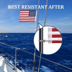 Universal Boat Flag Marine 12×18″ T316 SS 4 Boat Flag Pole Kits No pole included