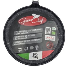 Roch Guss Grand Chef Crepe Griddle Flat Pan 9.5in Healthy Cookware ITALY NEW