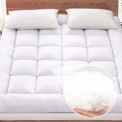 Soft Quilt Mattress Pad Topper Fitted Cooling Breathable Bed Protector Washable