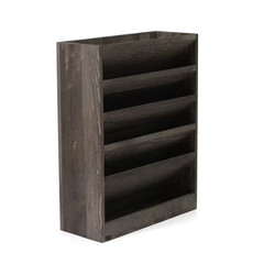 12.8 In. X 4.2 In. Gray Hanging Wood All Magazine Rack Holder, Mail Holder Organ