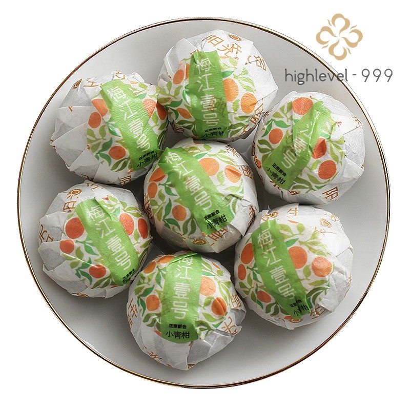 500g Small Green Mandarin Orange Meijiang No.1 Aged Pu’er Chenpi Ripe Tea