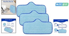 Machine Washable Microfiber Replacement Pads for Dupray Steam Cleaners – 3 Pack