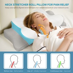 Neck Pillow Soft Cervical Pillow For Neck And Shoulder Pain Memory Foam Pillows