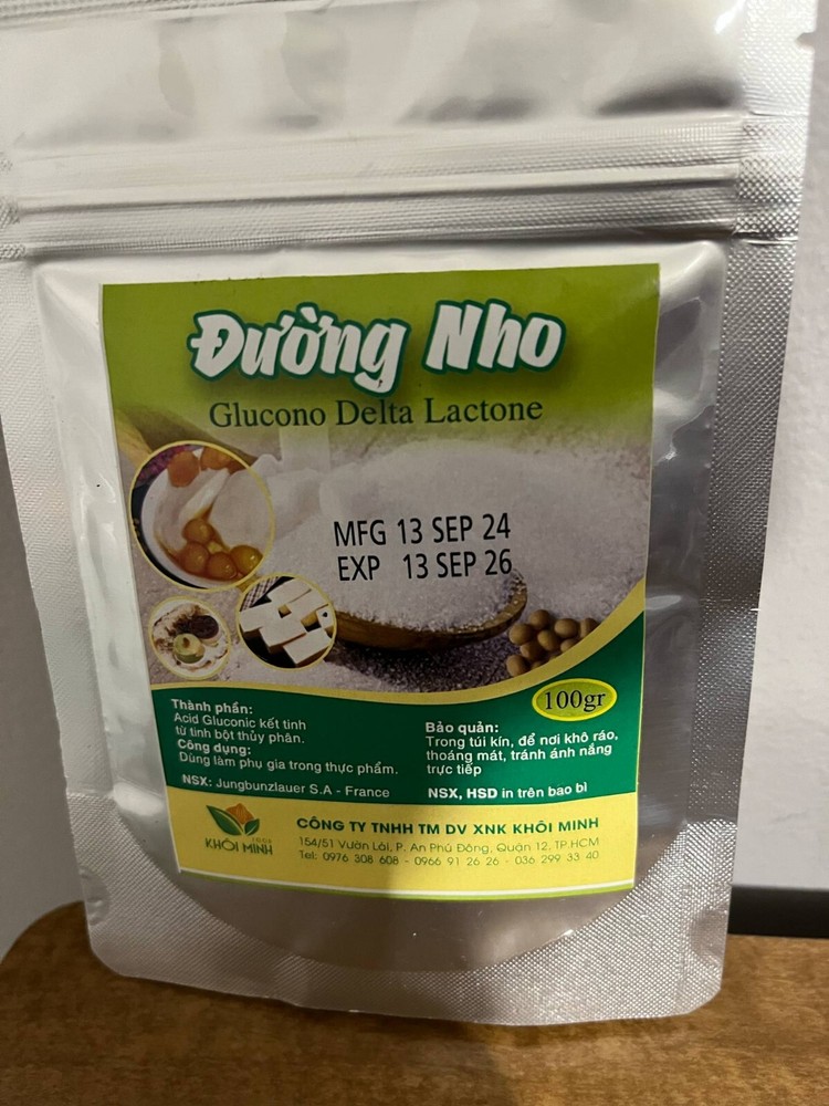 Glucono Delta Lactone -GDL- Duong Nho by Khoi Minh- Food Grade Tofu Coagulant