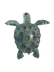 Blue Green Sea Turtle Indoor Wall Decor Art ~Set of 3~ Made of light metal