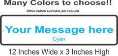 Personalized Custom Aluminum Sign Customized With Your Message 12 In x 3 In