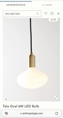 Tala OVAL Oval LED Lamp Bulb 6W 2700K 120V MPN OVAL-6W-2700K-E