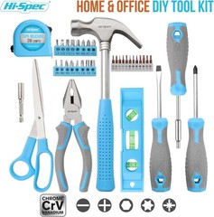 Hi-Spec Blue Household Tool Kit Set with Toolbox for Home, Office & Car