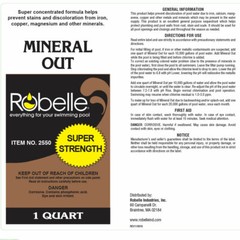 Robelle Mineral Out Swimming Pool Metal Remover – 4 Quarts