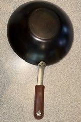 MADE IN BRAND CARBON STEEL WOK SEASONED AND READY TO GO 12.5 Inches LARGE