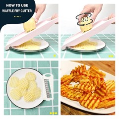 5-in-1 Mandoline Slicer Vegetable Cutter Julienne Shredder Potato Chip Maker