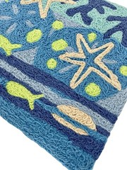 Jellybean Ocean View Accent Rug 20×30 Machine Washable Indoor & Outdoor