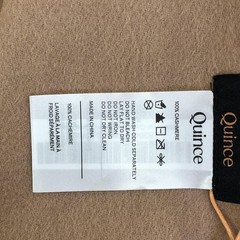 Quince Cashmere Throw Blanket 50×60 Beige Soft Fringe Cozy Luxury New Tags