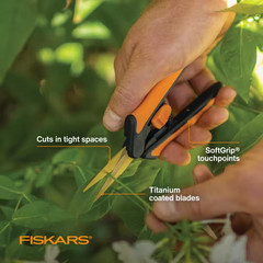 6 In. Titanium Micro-Tip Pruning Shears with Softgrip Handles (2-Pack)