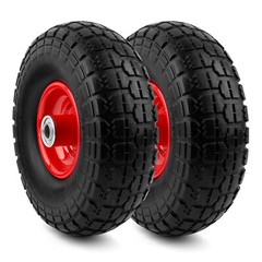 10″ Solid Rubber Tire Wheels Flat Free Tires 4.10/3 Truck Trolley