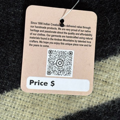 NWT Indian Creations by Incas 80% Alpaca Blanket 75×88 Ecuador Reversible Tribal