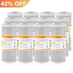5 Micron 10″ x 4.5″ Carbon Block Water Filter for Big Blue Whole House GE FXHTC
