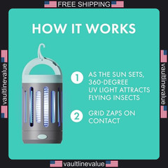 stem flying insect zapper indoor outdoor electric fly mosquito trap