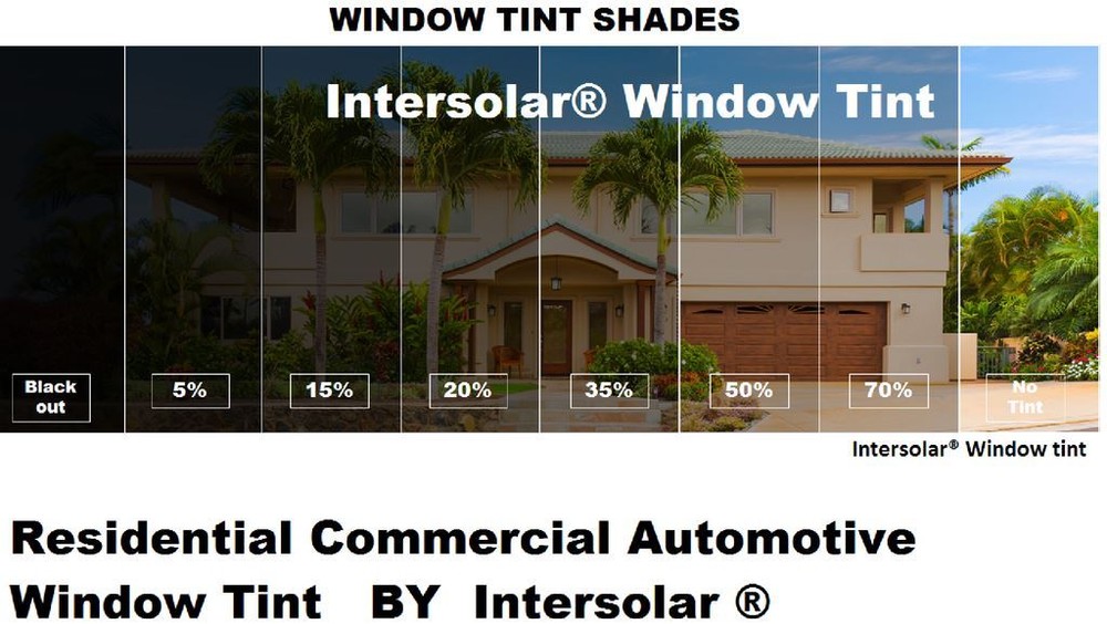 Black Home Commercial Solar UV Window Tinting Film Light Tint to Priv Intersolar