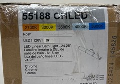 Kichler Rosh 24.25 in. Bath Bar Medium Vanity Light LED with White Glass Chrome
