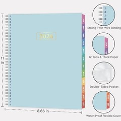 2026 Appointment Book, 30 Minutes-Hourly, Weekly ＆ Monthly Calendar Planner