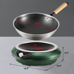 Abangdun 1700W 100V～185V Induction Cooktop Wok With Pan Electric Stove 2026 New