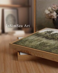 Classic 24×36 Framed Canvas Art – Waterproof Vintage Field Decor for any Room