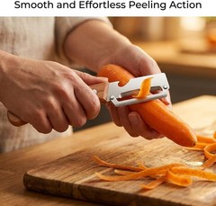 1-3PCS Stainless Steel Peeler with Wooden Handle – Fruit & Vegetable Slicer-NEW