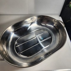 Himark Stainless Steel Oval Roaster Roasting Pan With Lid Rack 18″ X 12.5″
