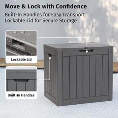 East Oak Outdoor Storage 31 Gallon Deck Indoor And Outdoor Use Waterproof Resin
