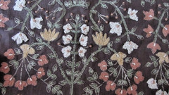 POTTERY BARN ZEA EMBROIDERED LUMBAR PILLOW COVER 16 X 26″ ~ BROWN