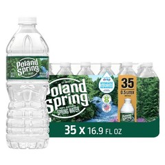 Poland Spring 100% Natural Spring Water, 16.9 Fl Oz (24 Pack)