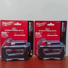 2 Pack New Milwaukee 48-11-1860 M18 HIGH OUTPUT 18V 8Ah XC8.0 Cordless Battery