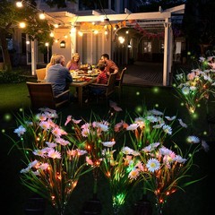 Solar Garden Lights Outdoor Waterproof LED Flower Stake Lamp Yard Patio Decor