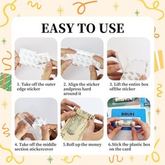 virsomier 9pcs Funny Cash Gift Cards – Money Holder for Gifting Cash, Blue