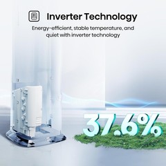 Hisense 8000BTU Inverter Portable AC Smart Heat Pump Dual Hose Tower API0825UW1D