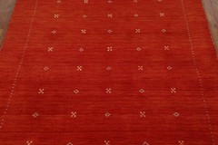 Rust Indian Tribal Style Rug 5×6 Hand-knotted Wool Oriental Carpet for Any Room