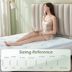 Cooling Gel Infused Queen Memory Foam Mattress Pad for Ultimate Back Pain Relief