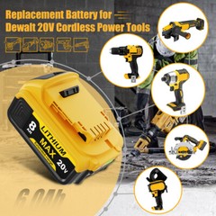 2Pack For DeWalt 20V 20 Volt Max 8.0AH Lithium Ion Battery DCB206 DCB205 DCB204