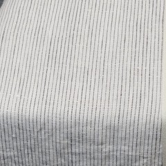 Casaluna 100% Linen 3pc Full Queen Duvet Cover Set White Gray Pinstripe