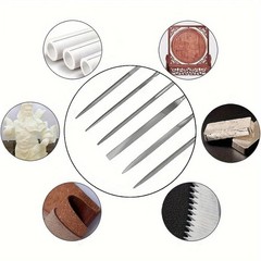 6Pcs Metal Needle File Set – Small Hardened Carbon Steel Mini Hand Files, Precis