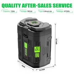 For EGO Power+ 56V 5Ah / 9.6Ah / 12Ah Lithium-ion Battery BA5600T BA2800T BA2240