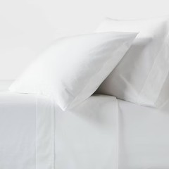 Threshold 250 Thread Count Organic Cotton Percale 4-Piece Sheet Set
